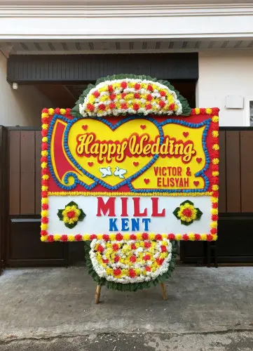 Papan Bunga Pernikahan gelgel